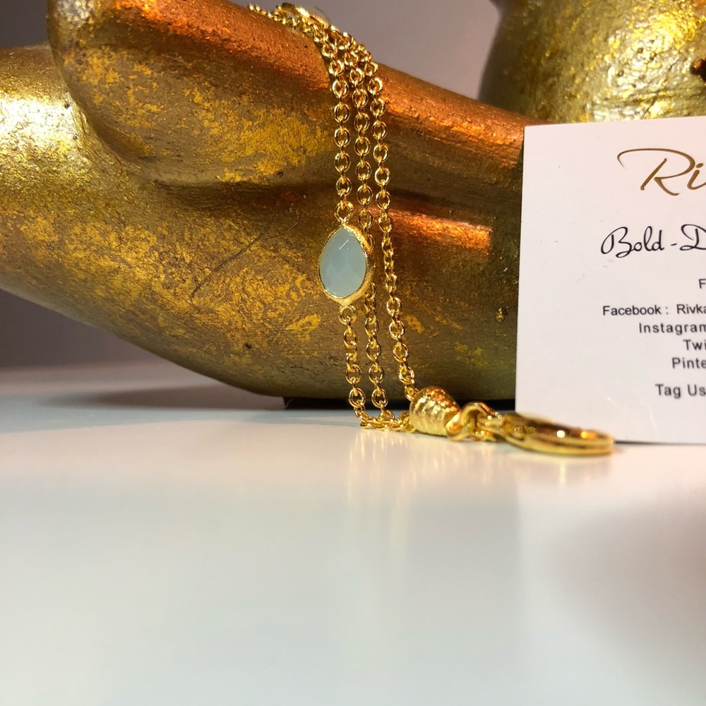 Rivka Friedman Bracelet w/Blue Quartzite Stones - Picture 5 of 6